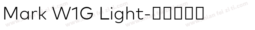 Mark W1G Light字体转换